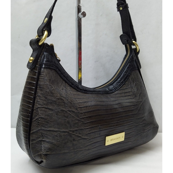 Brahmin Bekka Brown Leather Zipper Closure Hobo Shoulder Bag - Picture 3 of 16